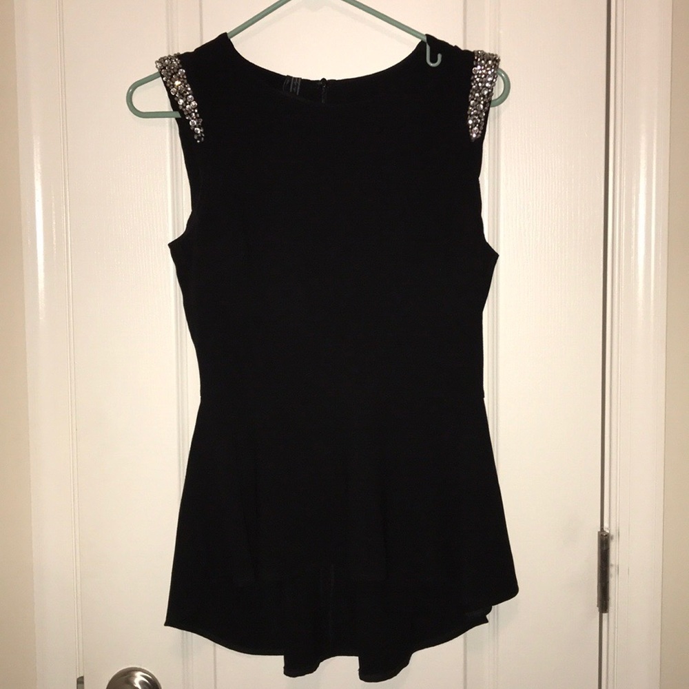 Studded peplum top